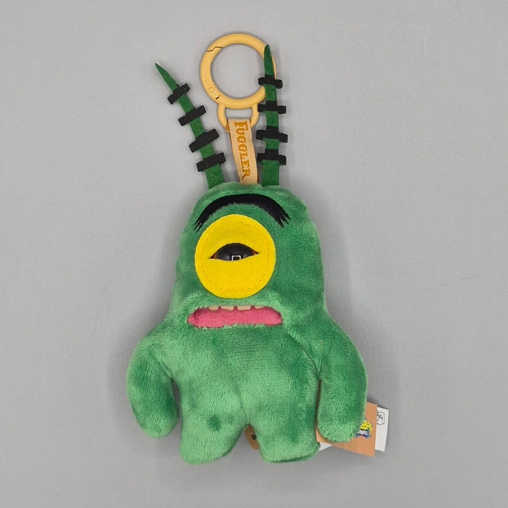 Zuru Fuggler x SpongeBob SquarePants Plankton Plush Bag Charm Keychain 15756G